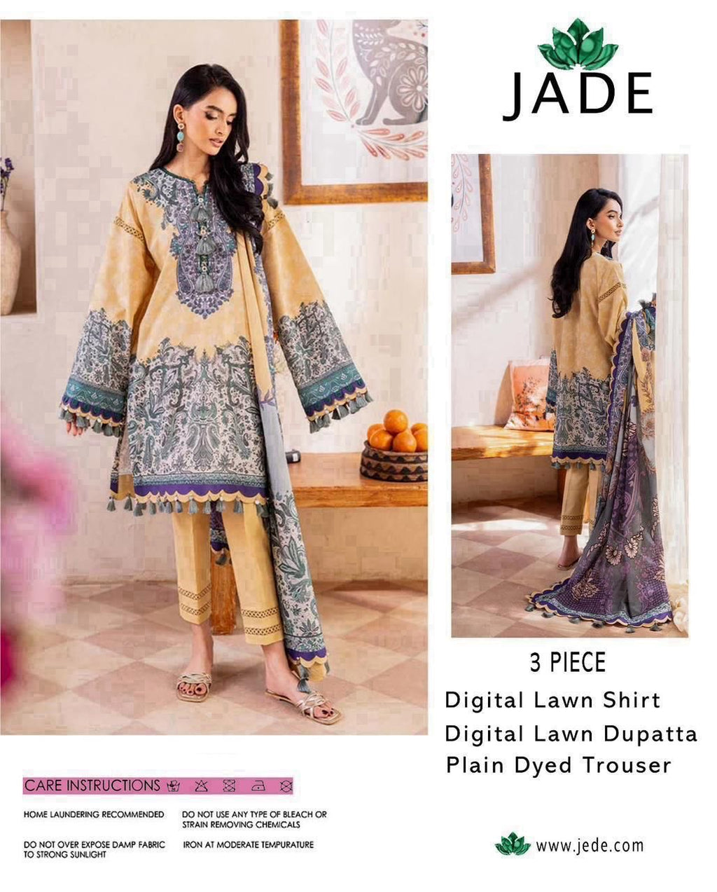 JADE 3piece Lawn Printed